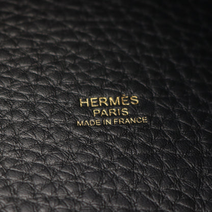 ピコタンロックMM ハンドバッグ トリヨンクレマンス ブラック ゴールド金具 W刻印 エルメス バッグ HERMES