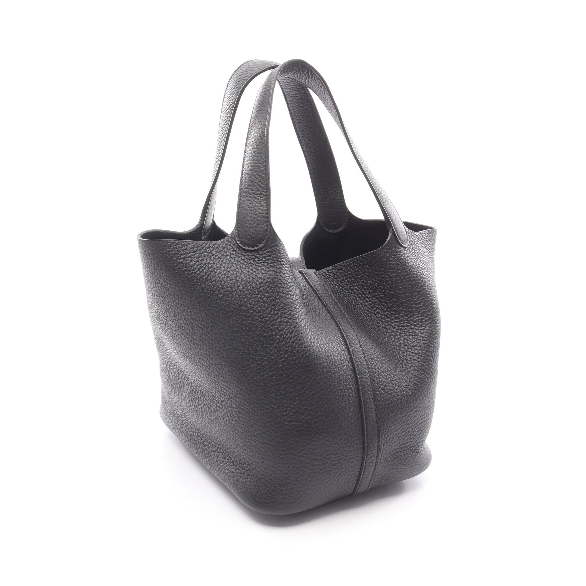 ピコタンロックMM ハンドバッグ トリヨンクレマンス ブラック ゴールド金具 W刻印 エルメス バッグ HERMES