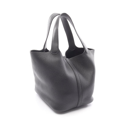 ピコタンロックMM ハンドバッグ トリヨンクレマンス ブラック ゴールド金具 W刻印 エルメス バッグ HERMES