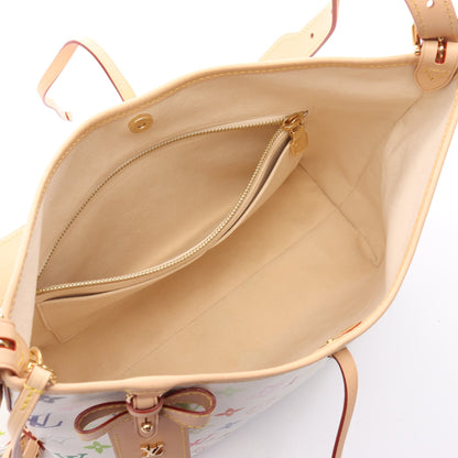 LV × TM キャリーオール NM PM モノグラムマルチカラー ショルダーバッグ PVC レザー ホワイト マルチカラー ルイヴィトン バッグ LOUIS VUITTON