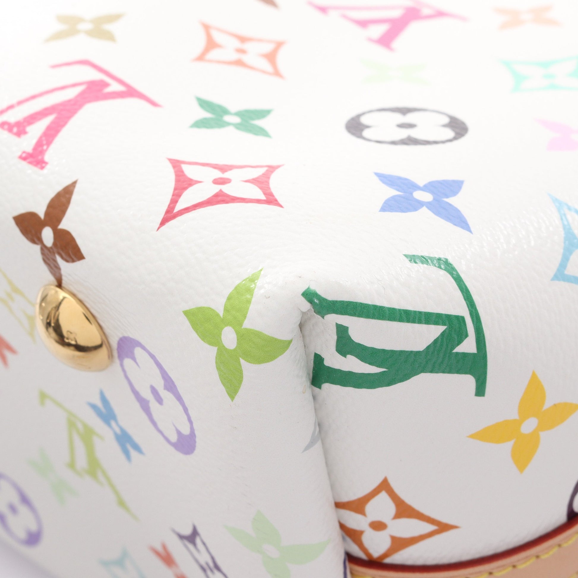 LV × TM キャリーオール NM PM モノグラムマルチカラー ショルダーバッグ PVC レザー ホワイト マルチカラー ルイヴィトン バッグ LOUIS VUITTON
