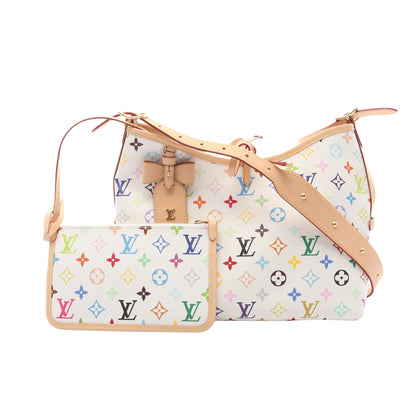 LV × TM キャリーオール NM PM モノグラムマルチカラー ショルダーバッグ PVC レザー ホワイト マルチカラー ルイヴィトン バッグ LOUIS VUITTON