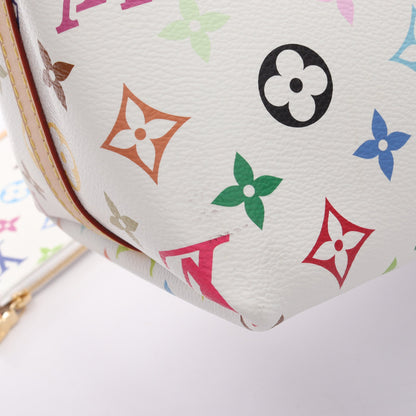 LV × TM キャリーオール NM PM モノグラムマルチカラー ショルダーバッグ PVC レザー ホワイト マルチカラー ルイヴィトン バッグ LOUIS VUITTON