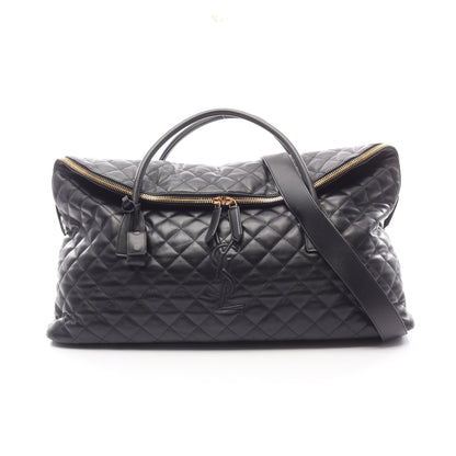 ESジャイアント トラベルバッグ ボストンバッグ レザー ブラック 2WAY サンローランパリ バッグ SAINT LAURENT PARIS
