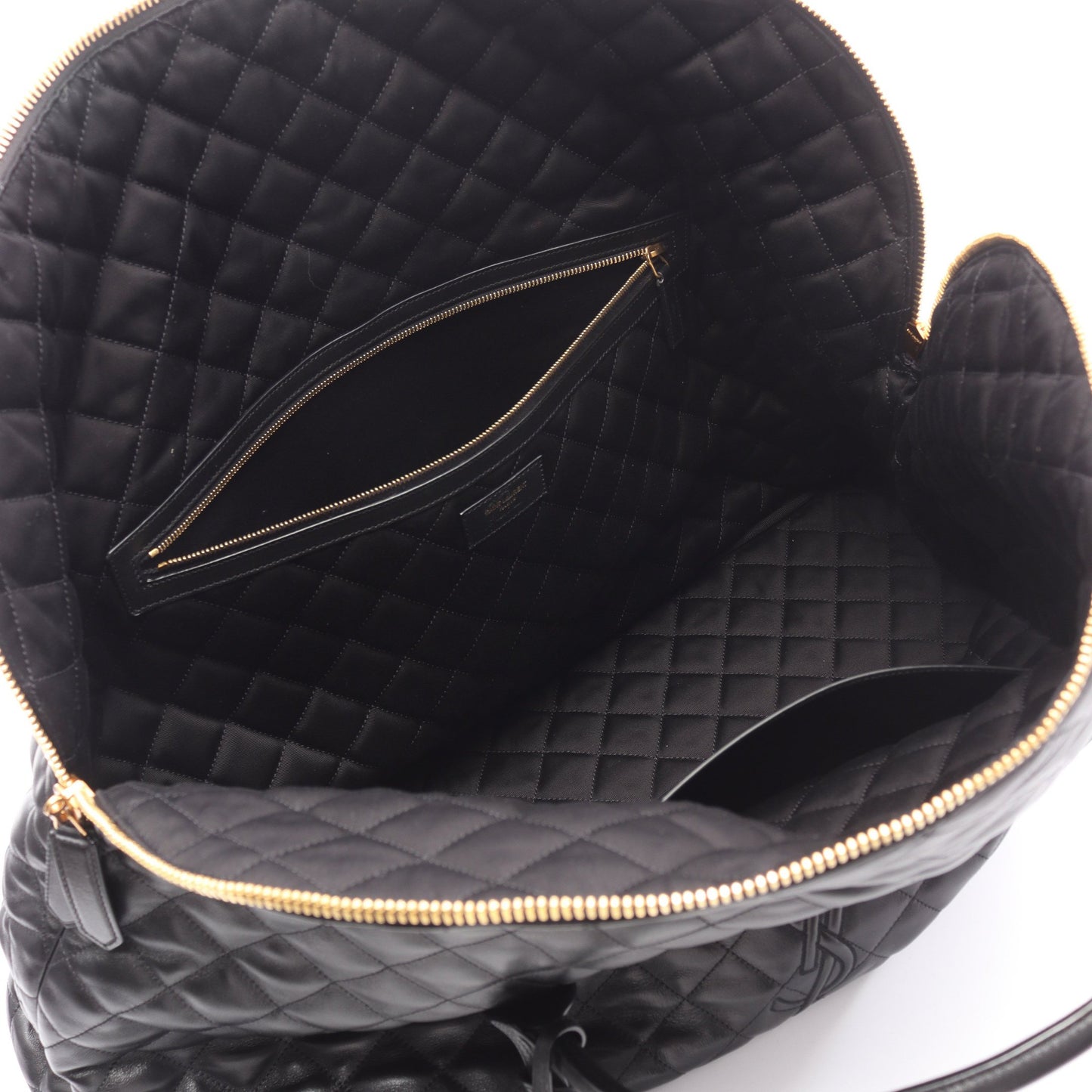 ESジャイアント トラベルバッグ ボストンバッグ レザー ブラック 2WAY サンローランパリ バッグ SAINT LAURENT PARIS