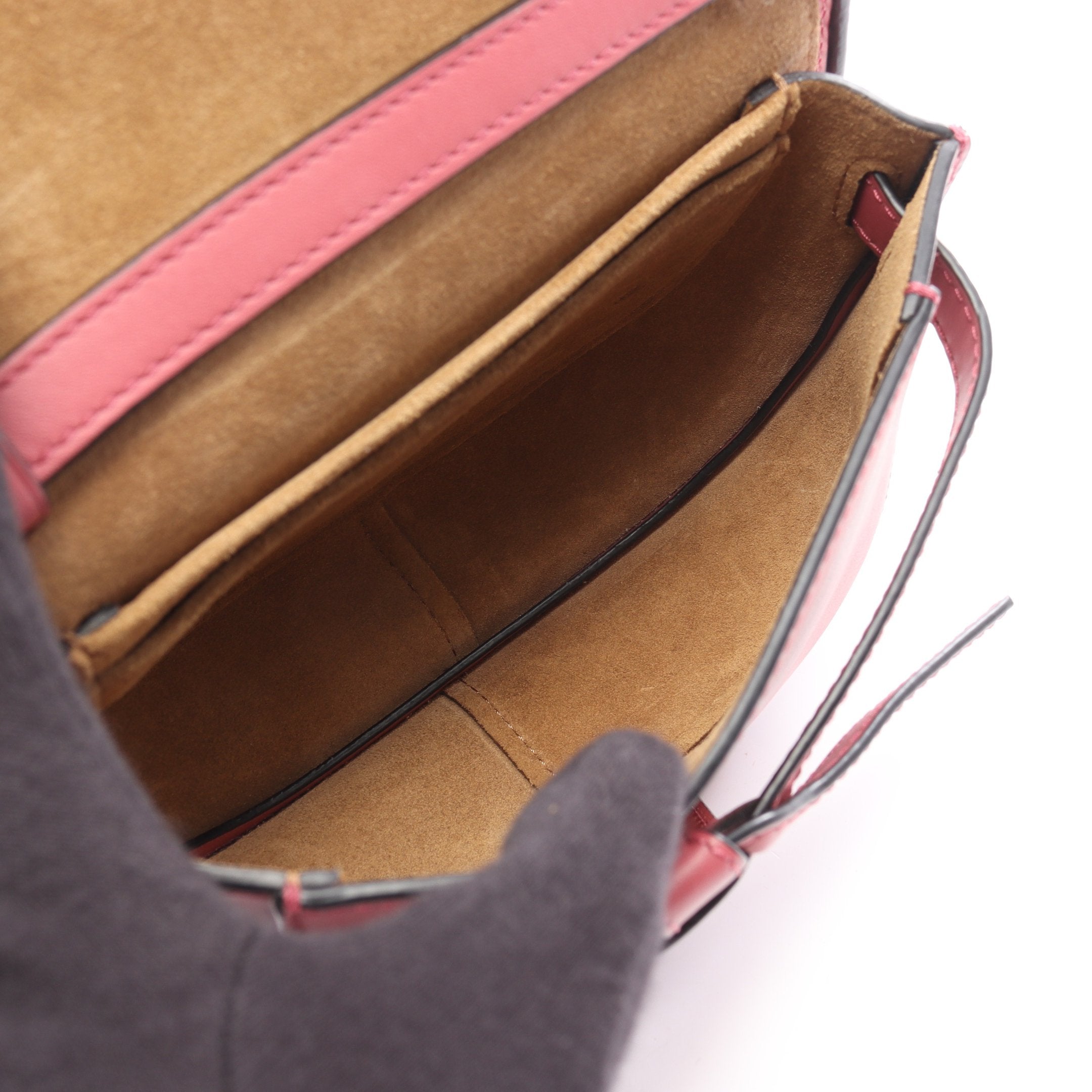 ミニゲートデュアル ショルダーバッグ レザー ピンク ロエベ – RECLO