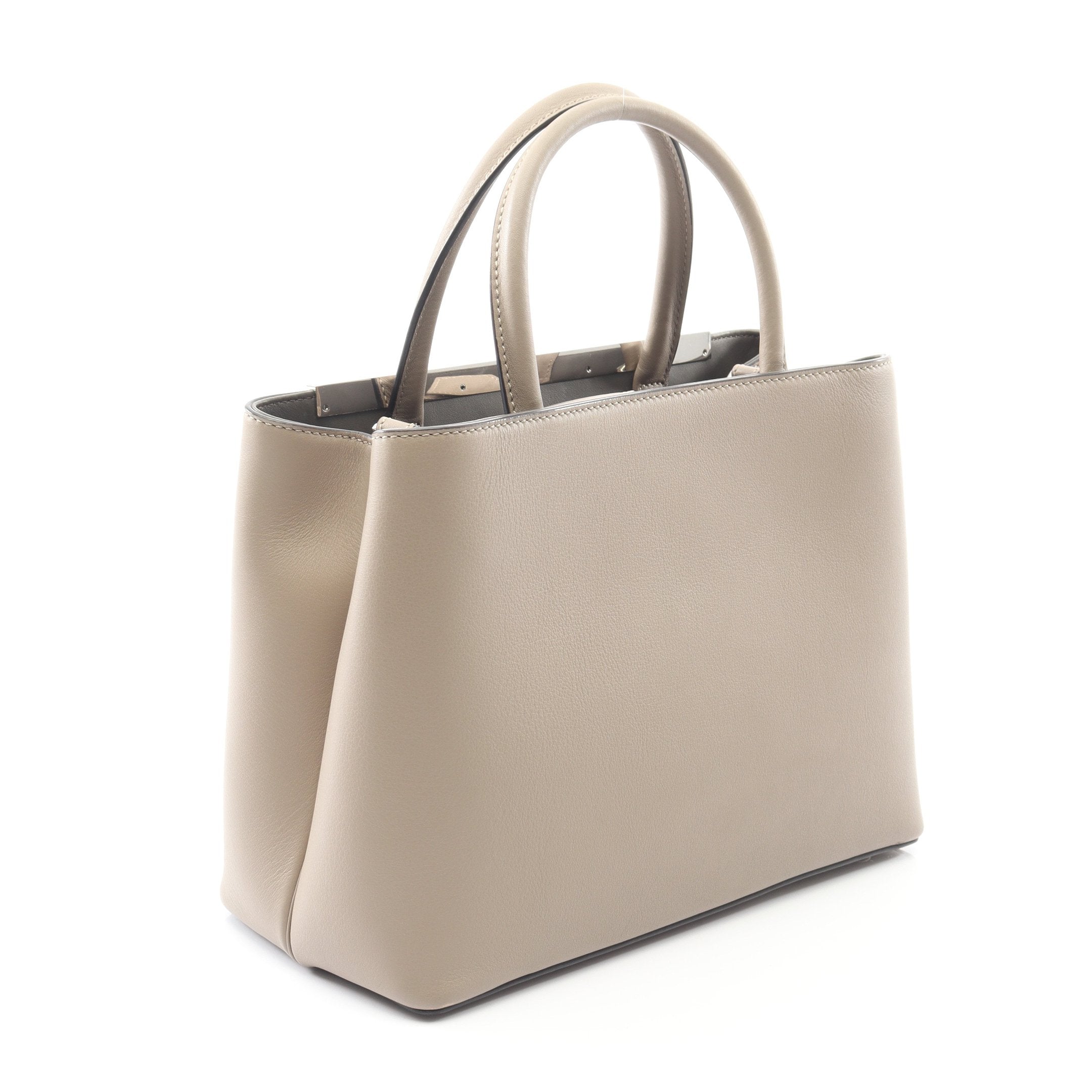 フェンディ トゥージュール ハンドバッグ 2way ショルダー レザー グレー フェンディ FENDI プチ トゥージュール クリスタル イヤリング 2WAY