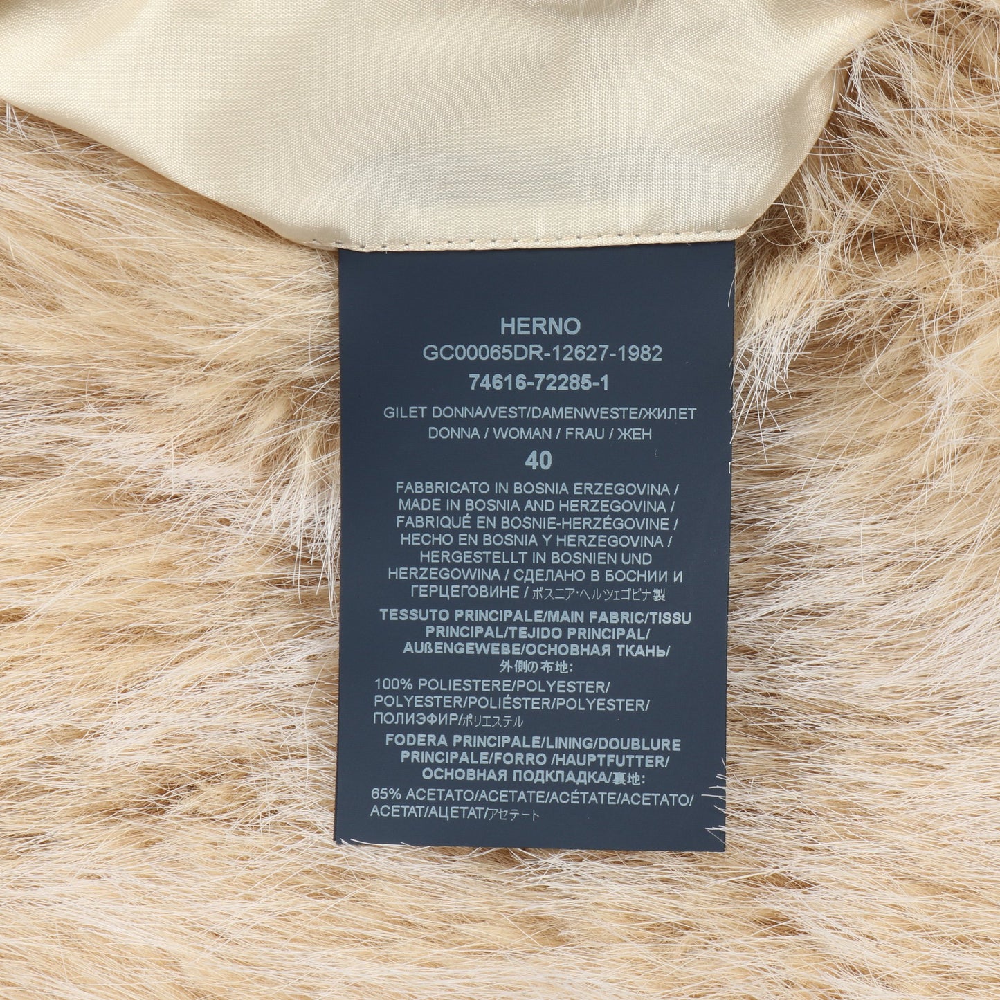 RESORT エコファー ベスト アイボリー ヘルノ アウター HERNO
