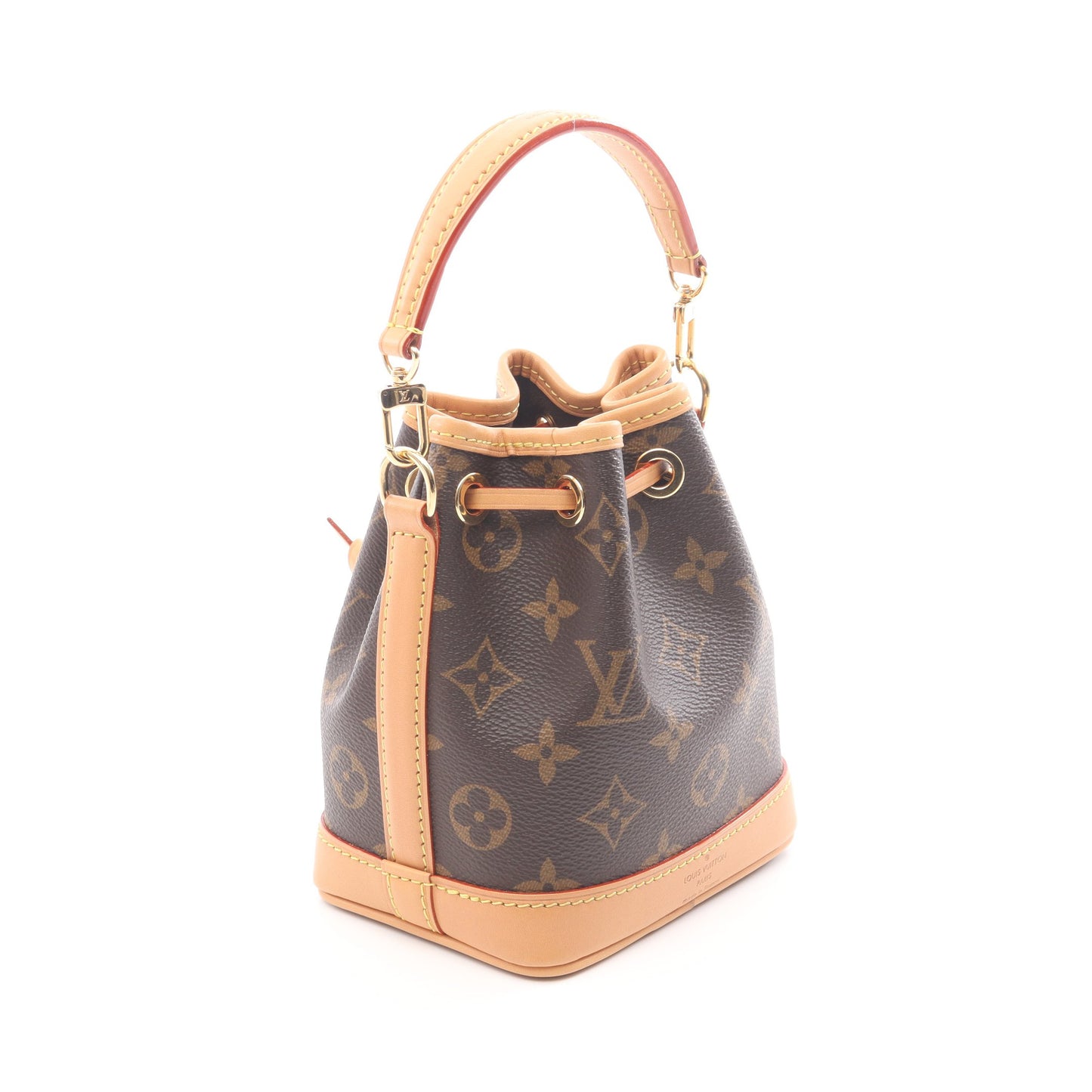 ナノ ノエ モノグラム ハンドバッグ PVC レザー ブラウン 2WAY ルイヴィトン バッグ LOUIS VUITTON