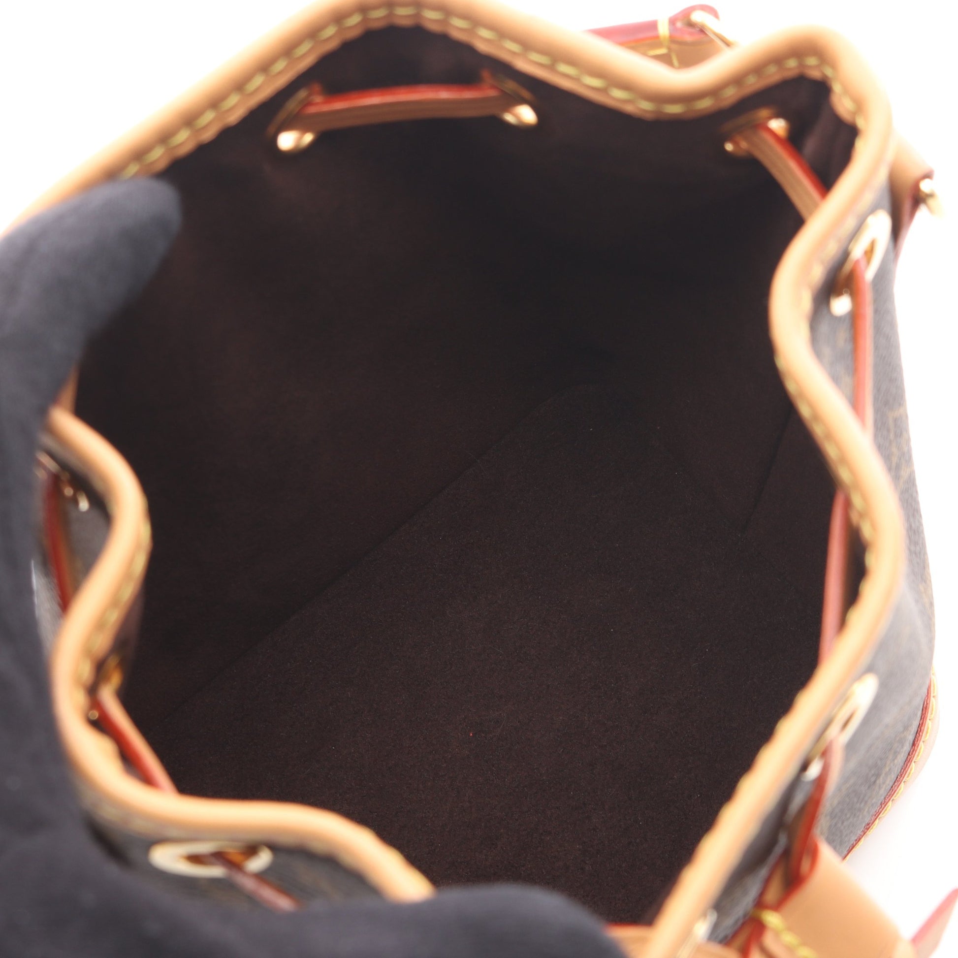 ナノ ノエ モノグラム ハンドバッグ PVC レザー ブラウン 2WAY ルイヴィトン バッグ LOUIS VUITTON