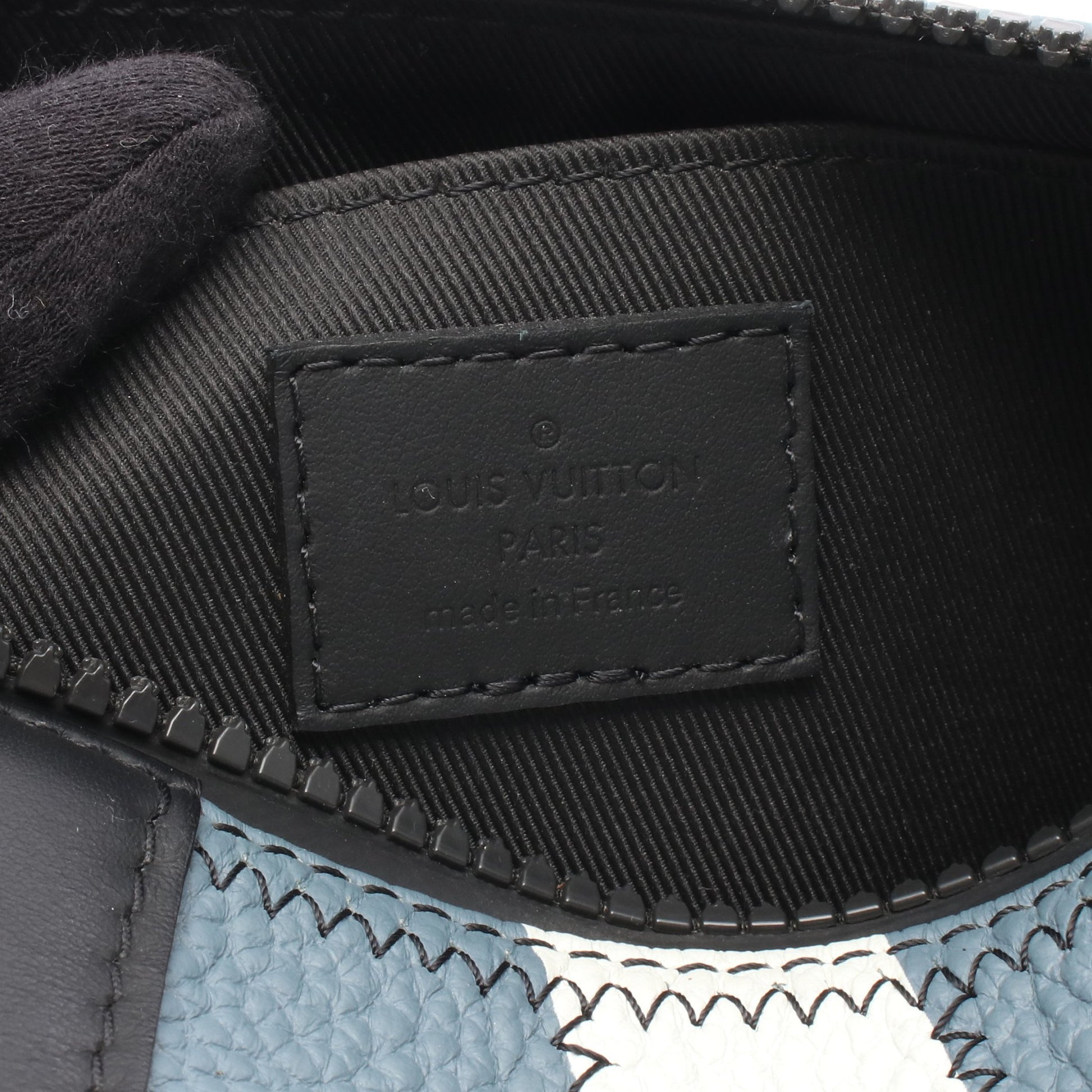 ポロション ショルダーバッグ レザー ブルーグレー イエロー マルチカラー ルイヴィトン バッグ LOUIS VUITTON