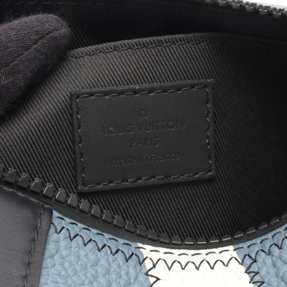 ポロション ショルダーバッグ レザー ブルーグレー イエロー マルチカラー ルイヴィトン バッグ LOUIS VUITTON