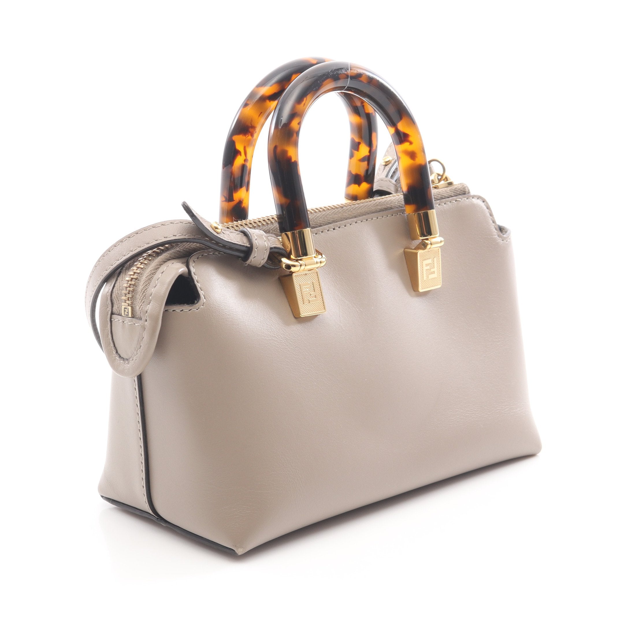 バイザウェイ ミニ ハンドバッグ レザー グレーベージュ 2WAY