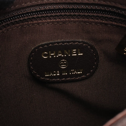 ショルダーバッグ レザー ブラウン メタリック シャネル バッグ CHANEL