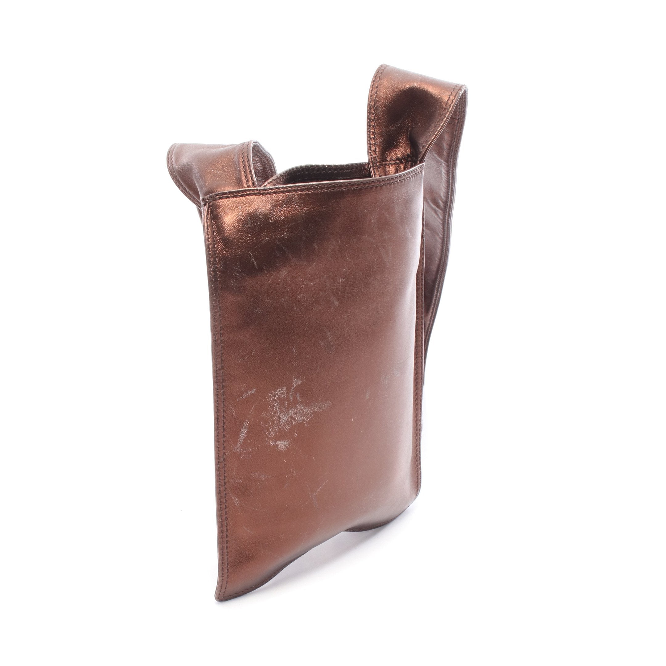 ショルダーバッグ レザー ブラウン メタリック シャネル – RECLO