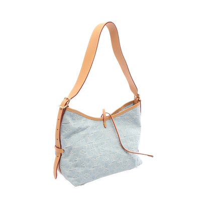 LV バイザプール キャリーオール NM PM モノグラムデニム ショルダーバッグ デニム レザー ライトブルー ブラウン ルイヴィトン バッグ LOUIS VUITTON