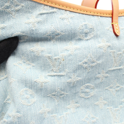 LV バイザプール キャリーオール NM PM モノグラムデニム ショルダーバッグ デニム レザー ライトブルー ブラウン ルイヴィトン バッグ LOUIS VUITTON