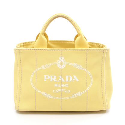 CANAPA カナパ ミニ ハンドバッグ トートバッグ キャンバス イエロー プラダ バッグ PRADA