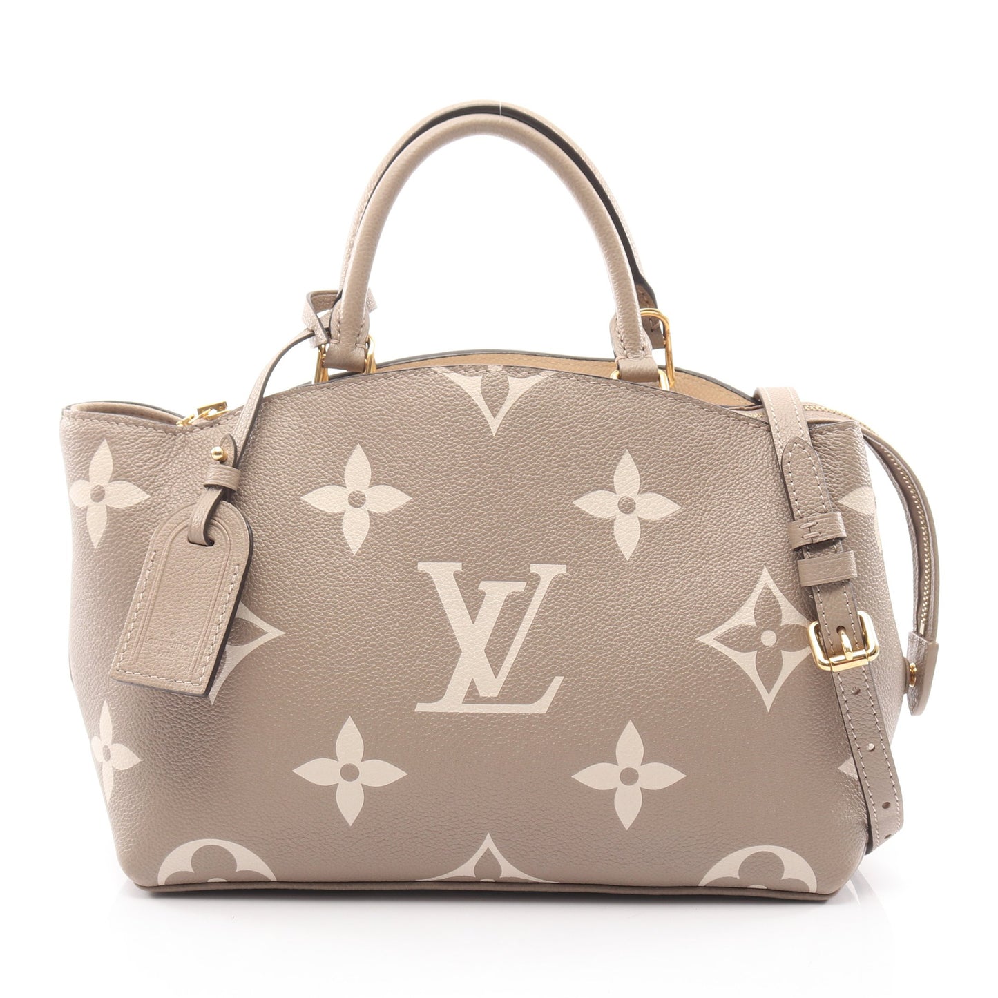 プティ パレPM モノグラムアンプラント トゥルトレール クレーム ハンドバッグ レザー グレーベージュ 2WAY ルイヴィトン バッグ LOUIS VUITTON