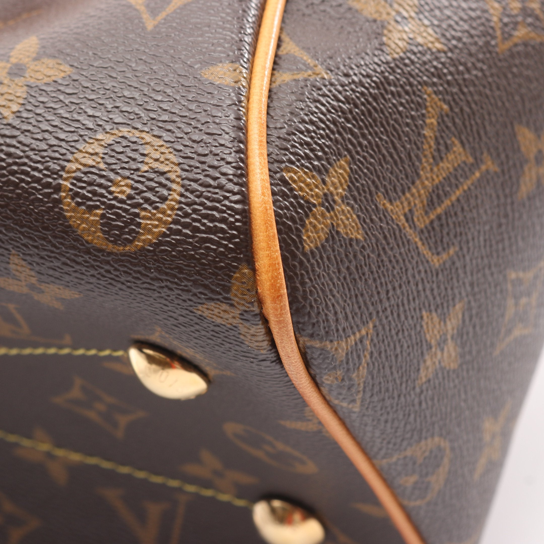 ティヴォリPM モノグラム ハンドバッグ PVC レザー ブラウン ルイ