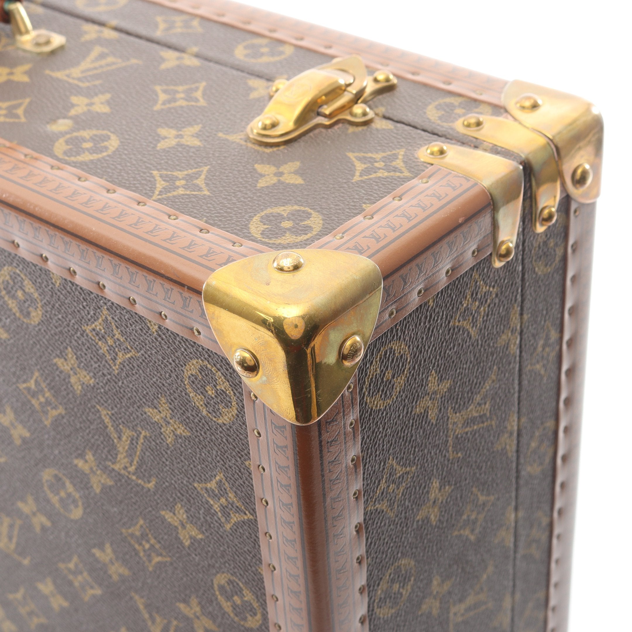 ビステン 55 モノグラム トランクケース PVC レザー ブラウン ルイ