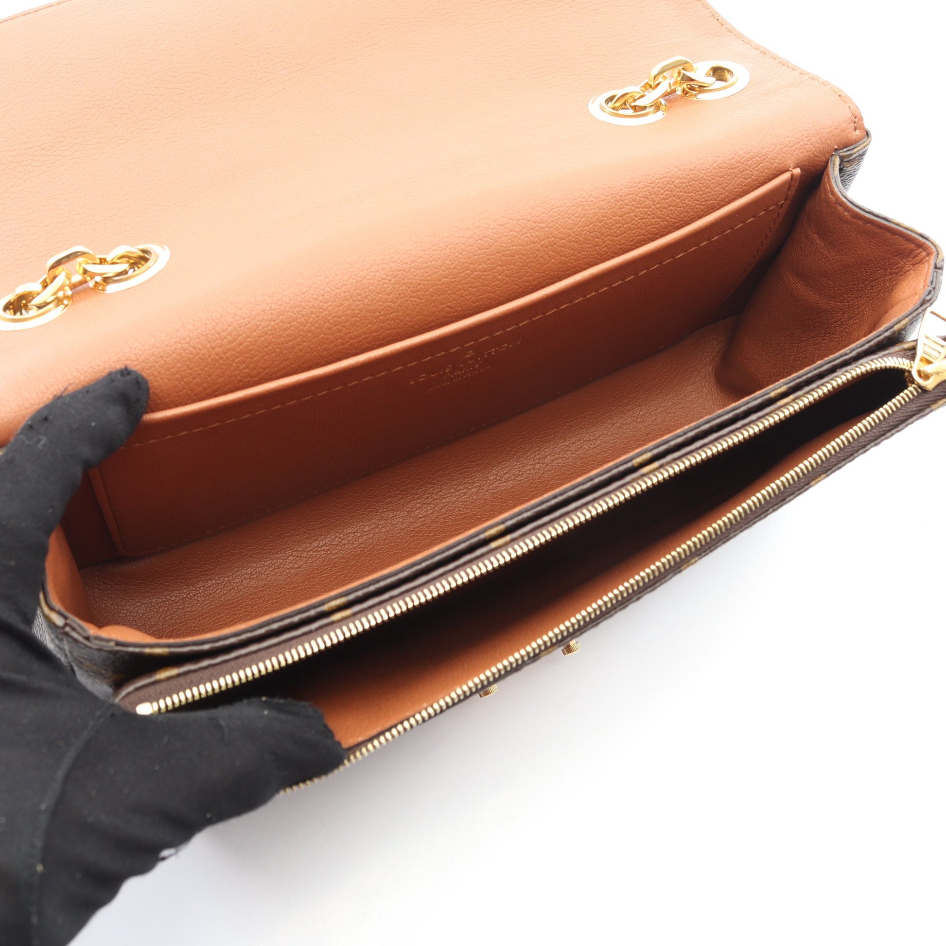 マルソー モノグラム キャラメル チェーンショルダーバッグ PVC レザー ブラウン ルイヴィトン バッグ LOUIS VUITTON