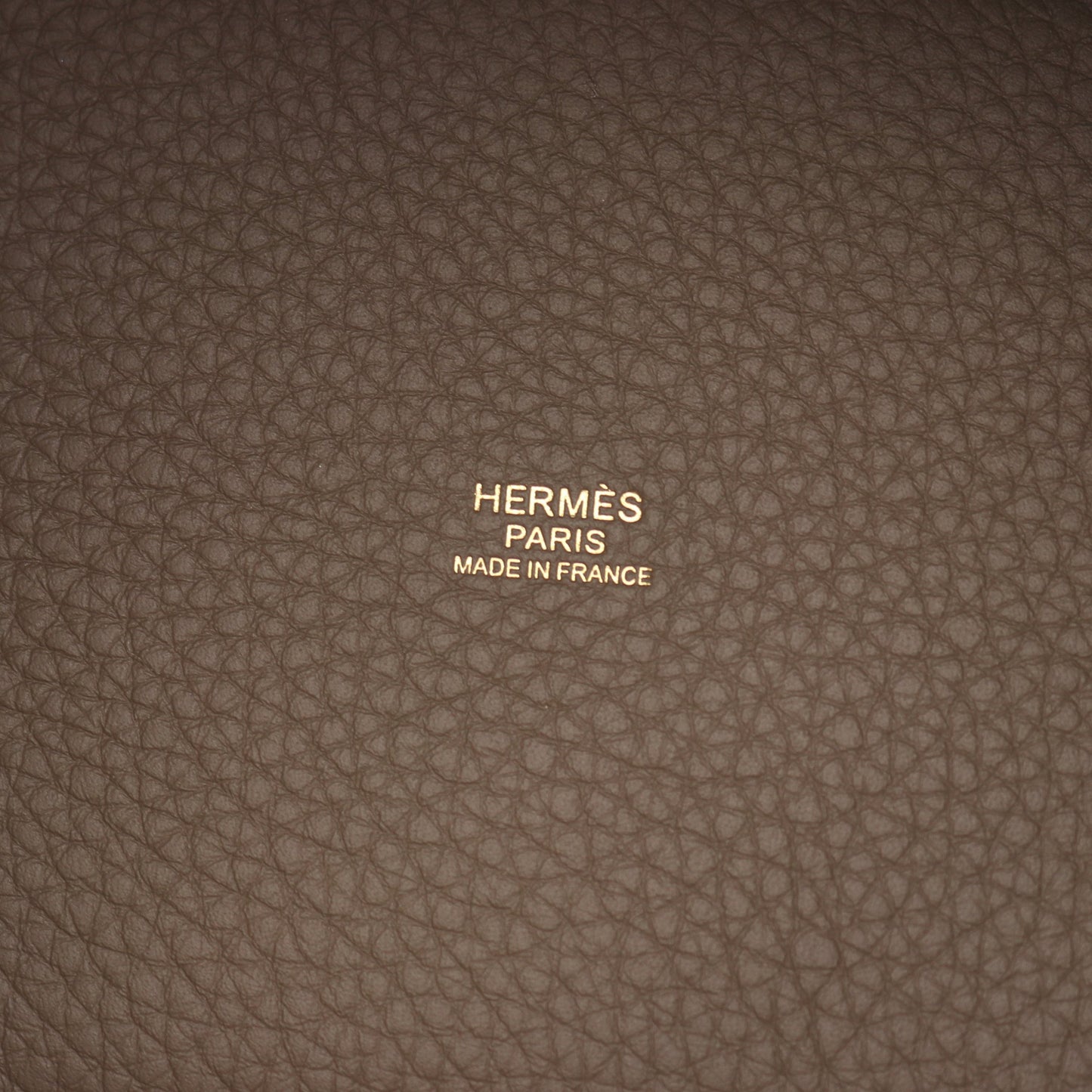ピコタンロックPM エトゥープ ハンドバッグ トリヨンクレマンス グレーブラウン ゴールド金具 W刻印 エルメス バッグ HERMES