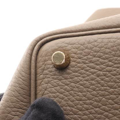 ピコタンロックPM エトゥープ ハンドバッグ トリヨンクレマンス グレーブラウン ゴールド金具 W刻印 エルメス バッグ HERMES