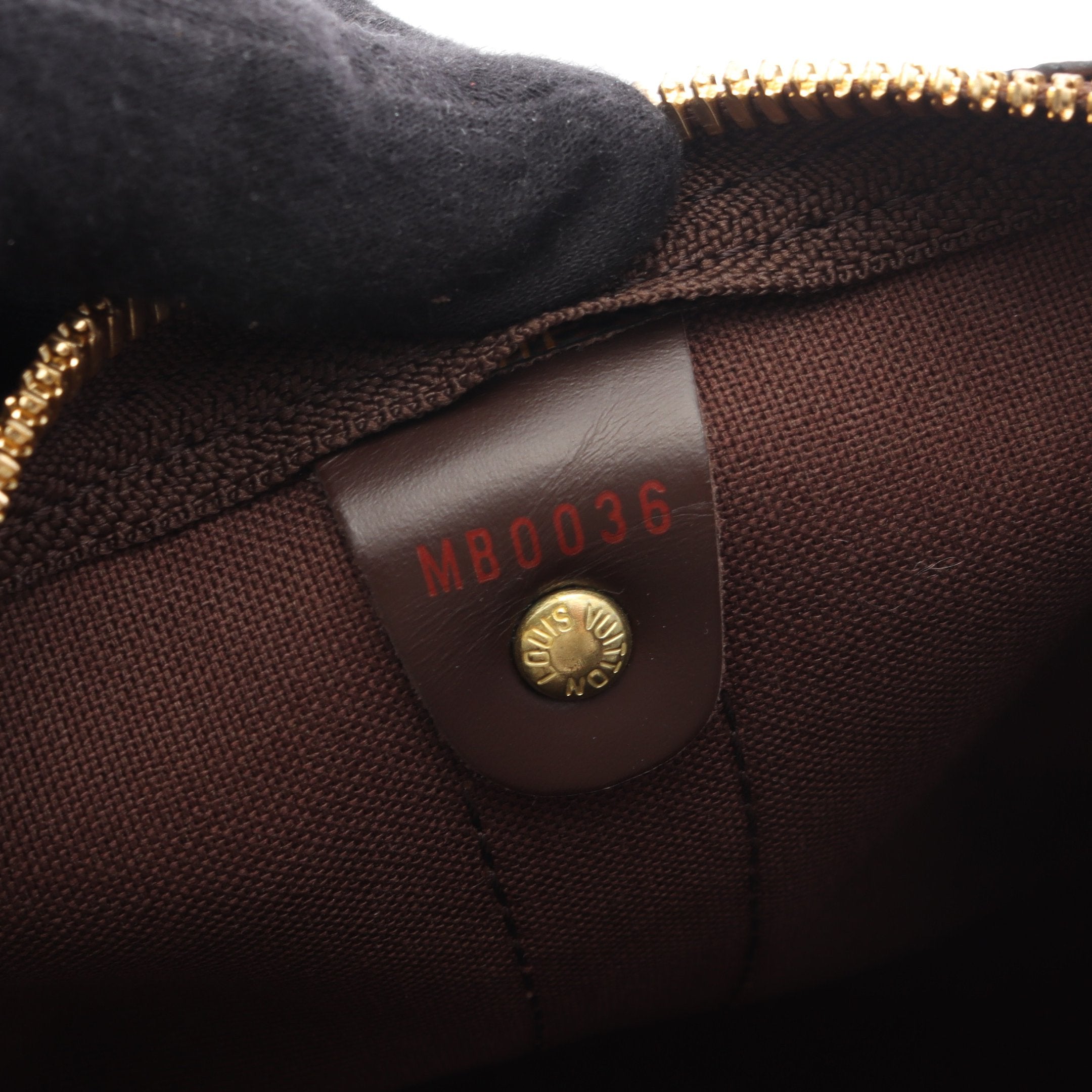 キーポル バンドリエール55 ダミエエベヌ ボストンバッグ PVC レザー