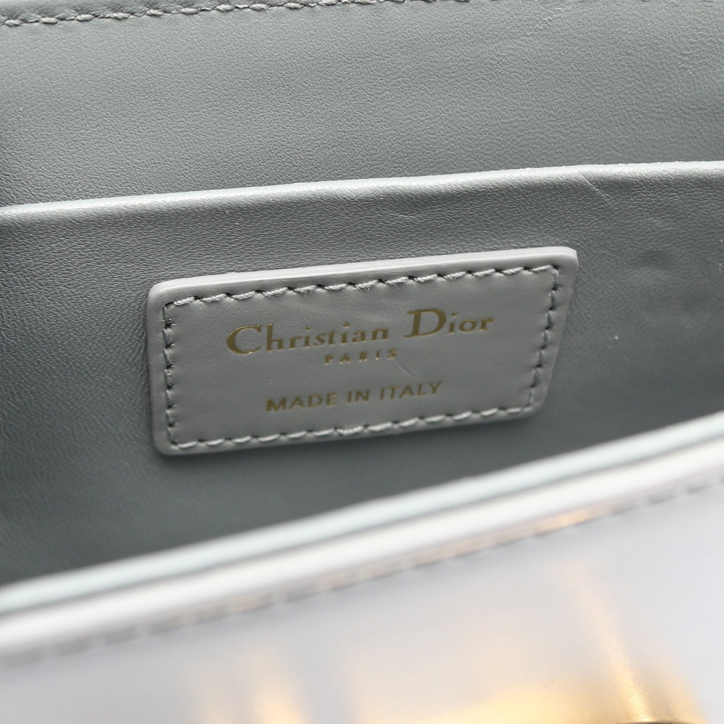 30 MONTAIGNE モンテーニュ ボックス ショルダーバッグ レザー ブルーグレー クリスチャンディオール バッグ Christian Dior