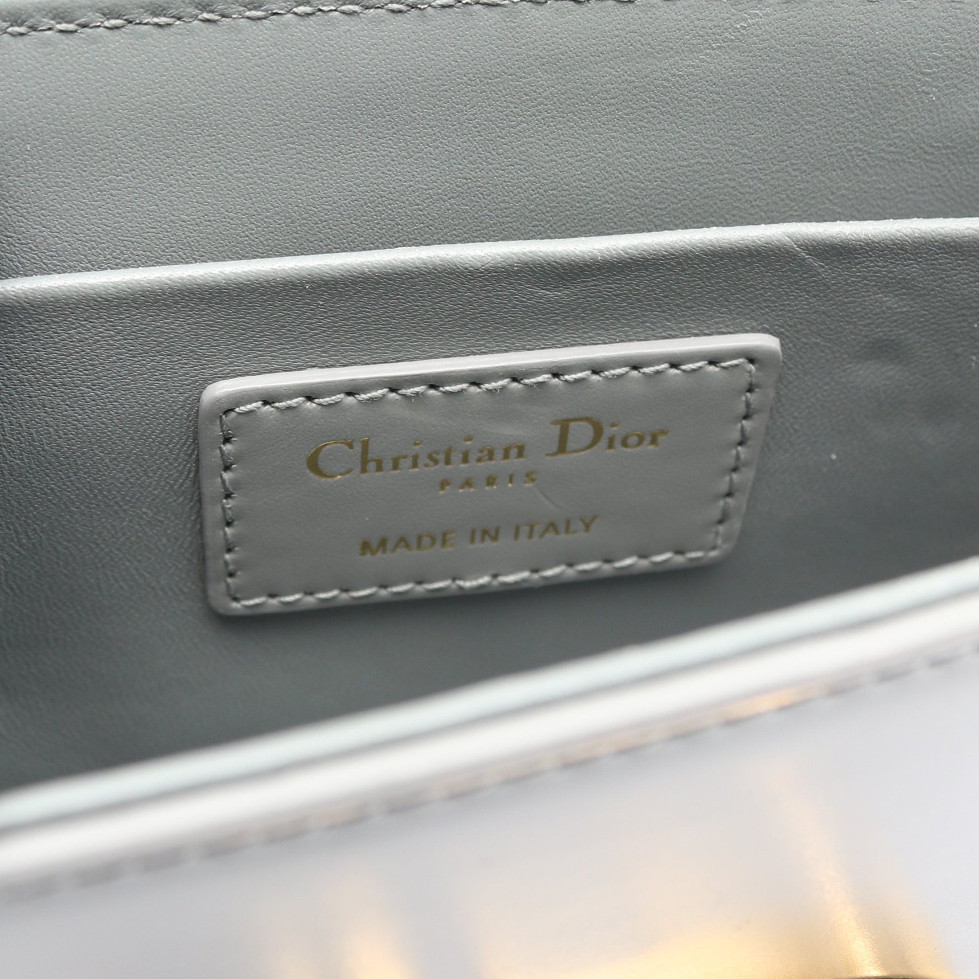 30 MONTAIGNE モンテーニュ ボックス ショルダーバッグ レザー ブルーグレー クリスチャンディオール バッグ Christian Dior