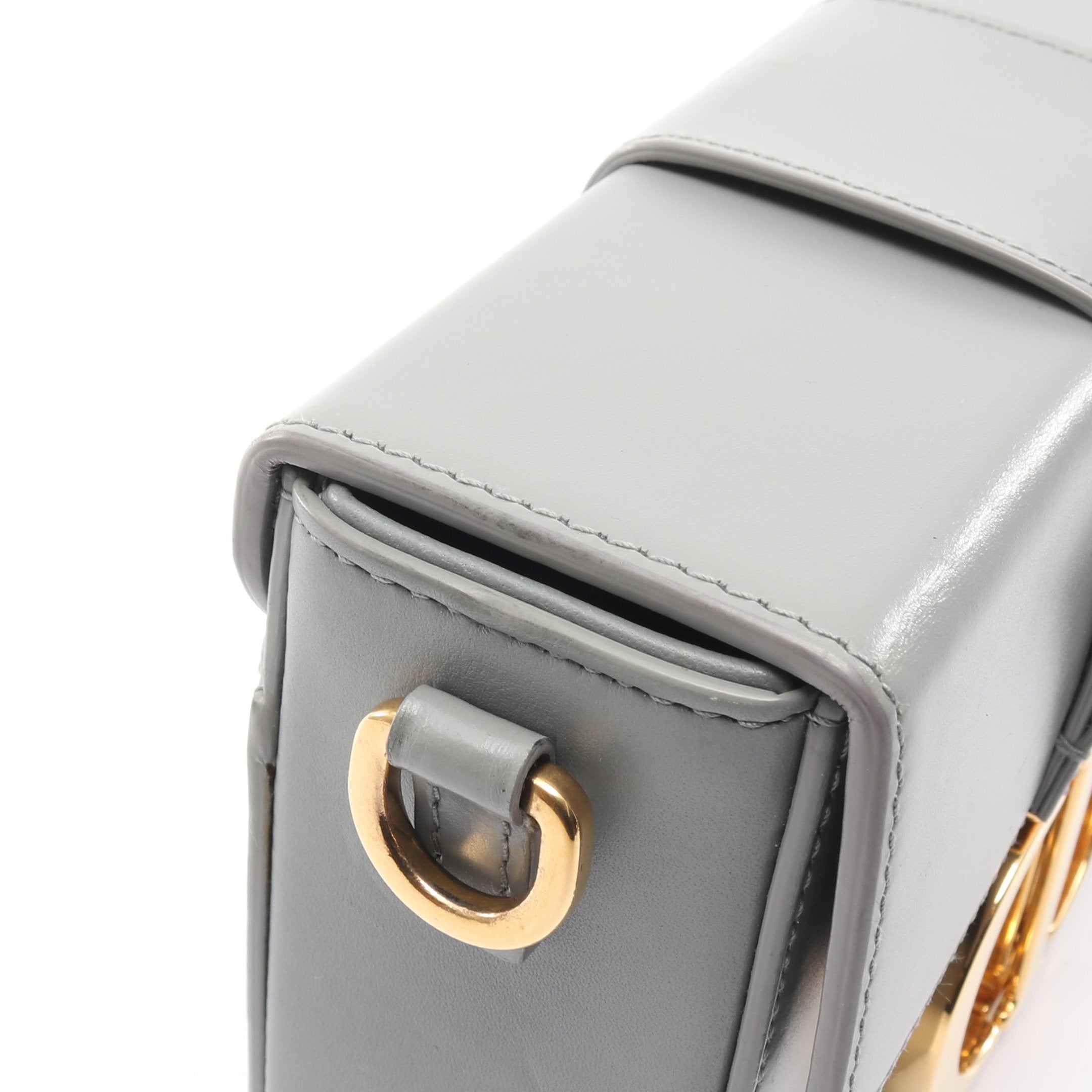 Christian Dior ディオール モンテーニュ レザー ショルダーバッグ 30 MONTAIGNE モンテーニュ ボックス ショルダーバッグ レザー ブルー