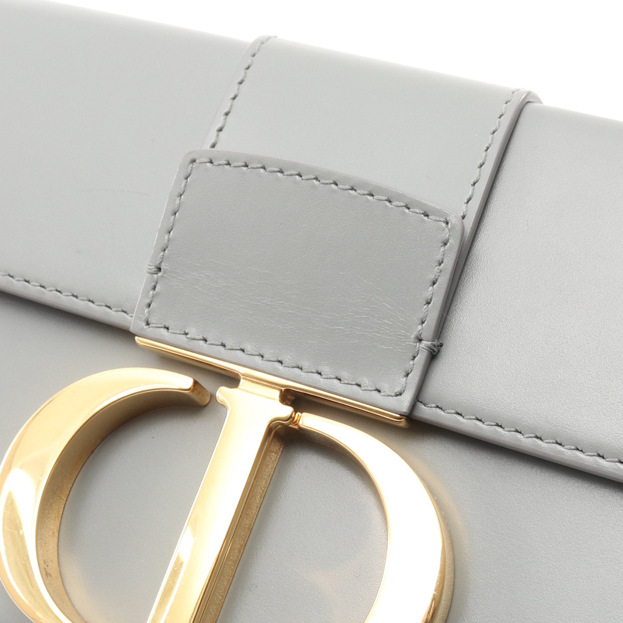 30 MONTAIGNE モンテーニュ ボックス ショルダーバッグ レザー ブルー