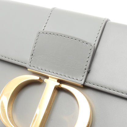 30 MONTAIGNE モンテーニュ ボックス ショルダーバッグ レザー ブルーグレー クリスチャンディオール バッグ Christian Dior