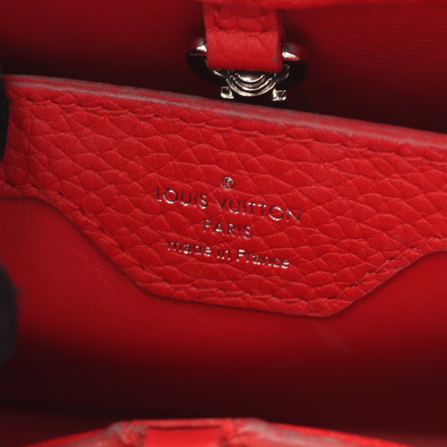 カプシーヌBB ルビー ハンドバッグ レザー レッド 2WAY ルイヴィトン バッグ LOUIS VUITTON