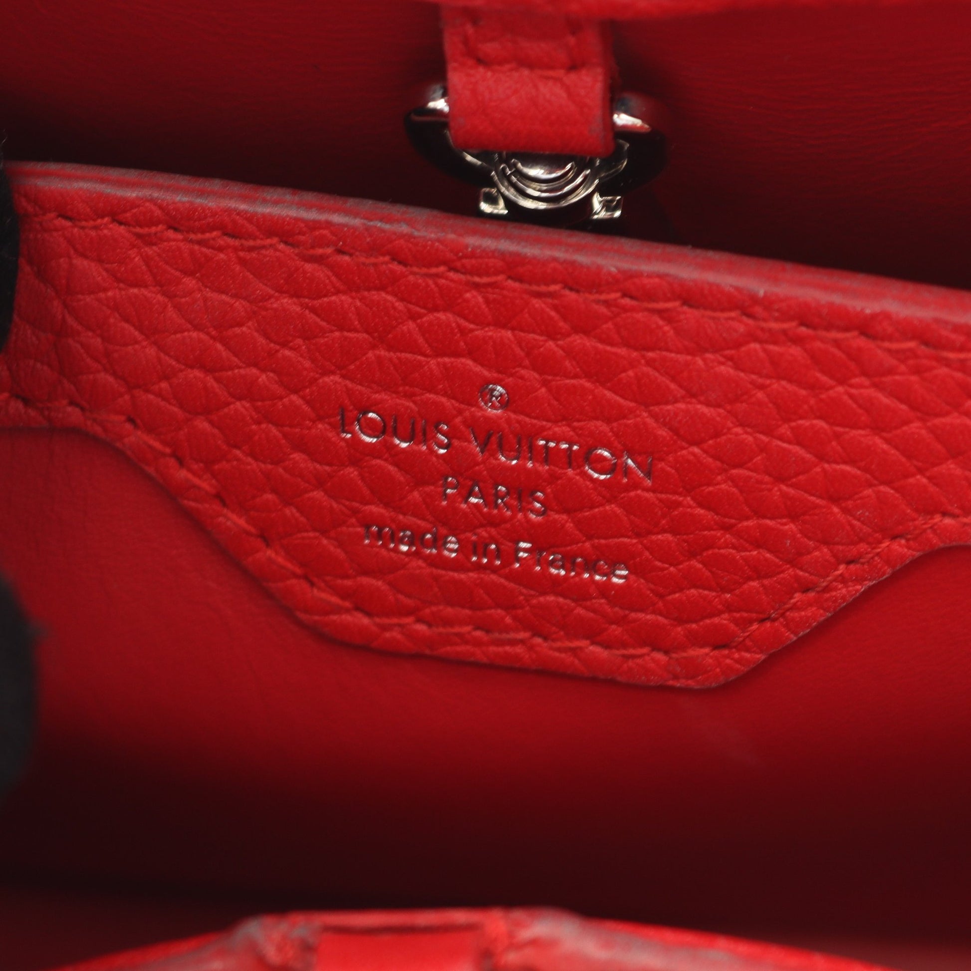 カプシーヌBB ルビー ハンドバッグ レザー レッド 2WAY ルイヴィトン バッグ LOUIS VUITTON