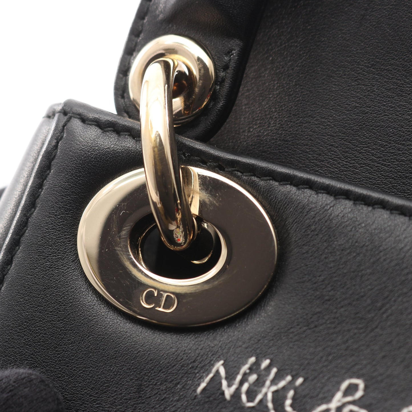 DIOR × NIKI DE SAINT PHALLE レディディオール ミニ ハンドバッグ レザー ブラック マルチカラー 2WAY クリスチャンディオール バッグ Christian Dior