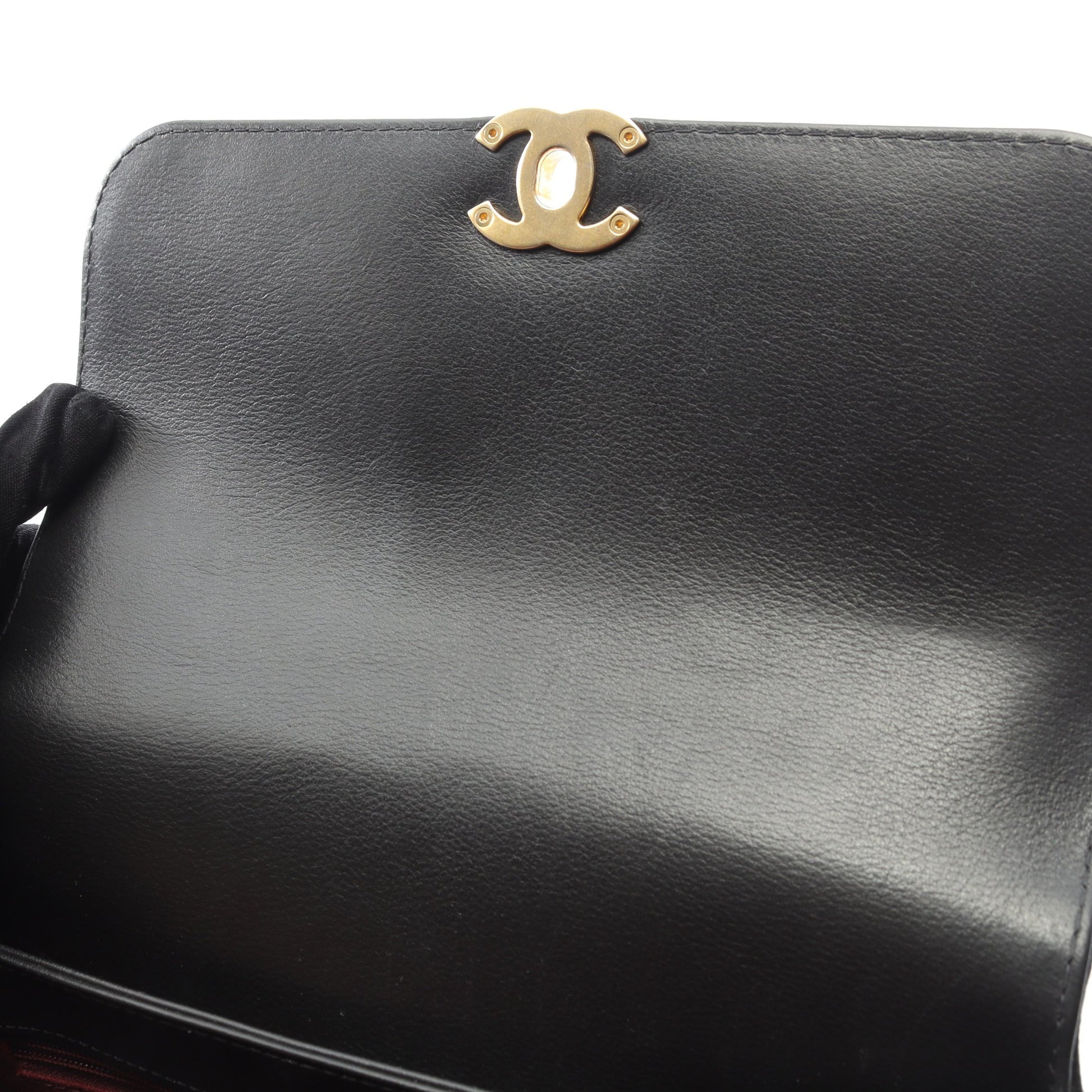 マトラッセ チェーンショルダーバッグ ラムスキン ブラック ゴールド金具 シャネル バッグ CHANEL