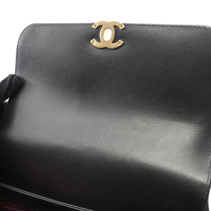 マトラッセ チェーンショルダーバッグ ラムスキン ブラック ゴールド金具 シャネル バッグ CHANEL