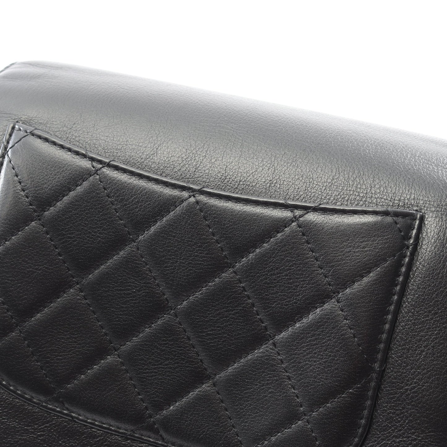 マトラッセ チェーンショルダーバッグ ラムスキン ブラック ゴールド金具 シャネル バッグ CHANEL