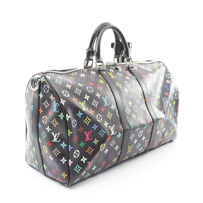 LV × TM キーポル バンドリエール50 モノグラムマルチカラー ボストンバッグ PVC レザー ブラック マルチカラー 村上隆 2WAY ルイヴィトン バッグ LOUIS VUITTON