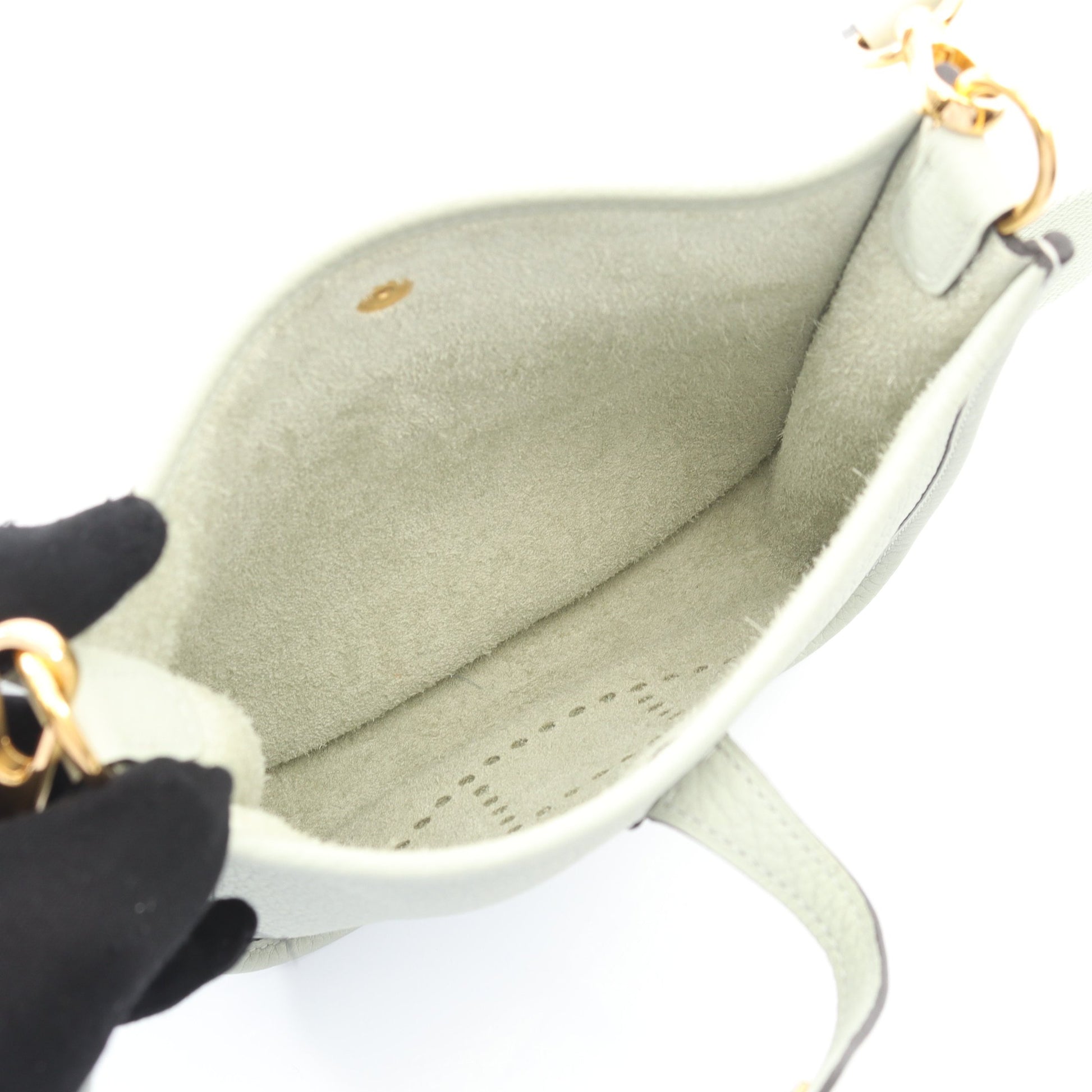 エヴリンTPM グリネヴェ ショルダーバッグ トリヨンクレマンス ライトグリーン ゴールド金具 B刻印 エルメス バッグ HERMES