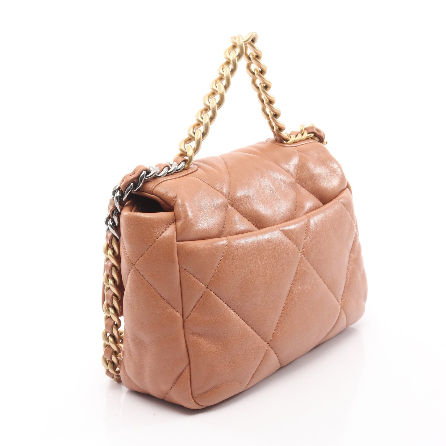 19 ディズヌフ マトラッセ チェーンショルダーバッグ ラムスキン ベージュ コンビ金具 2WAY シャネル バッグ CHANEL