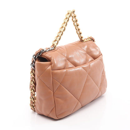 19 ディズヌフ マトラッセ チェーンショルダーバッグ ラムスキン ベージュ コンビ金具 2WAY シャネル バッグ CHANEL