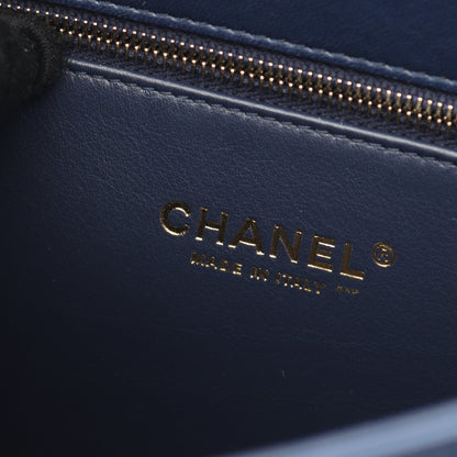 マトラッセ 31 RUE CAMBON チェーンショルダーバッグ ラムスキン ネイビー ゴールド金具 2WAY シャネル バッグ CHANEL