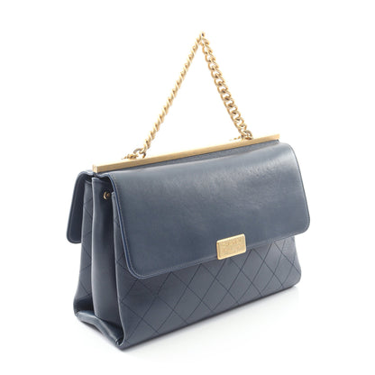 マトラッセ 31 RUE CAMBON チェーンショルダーバッグ ラムスキン ネイビー ゴールド金具 2WAY シャネル バッグ CHANEL