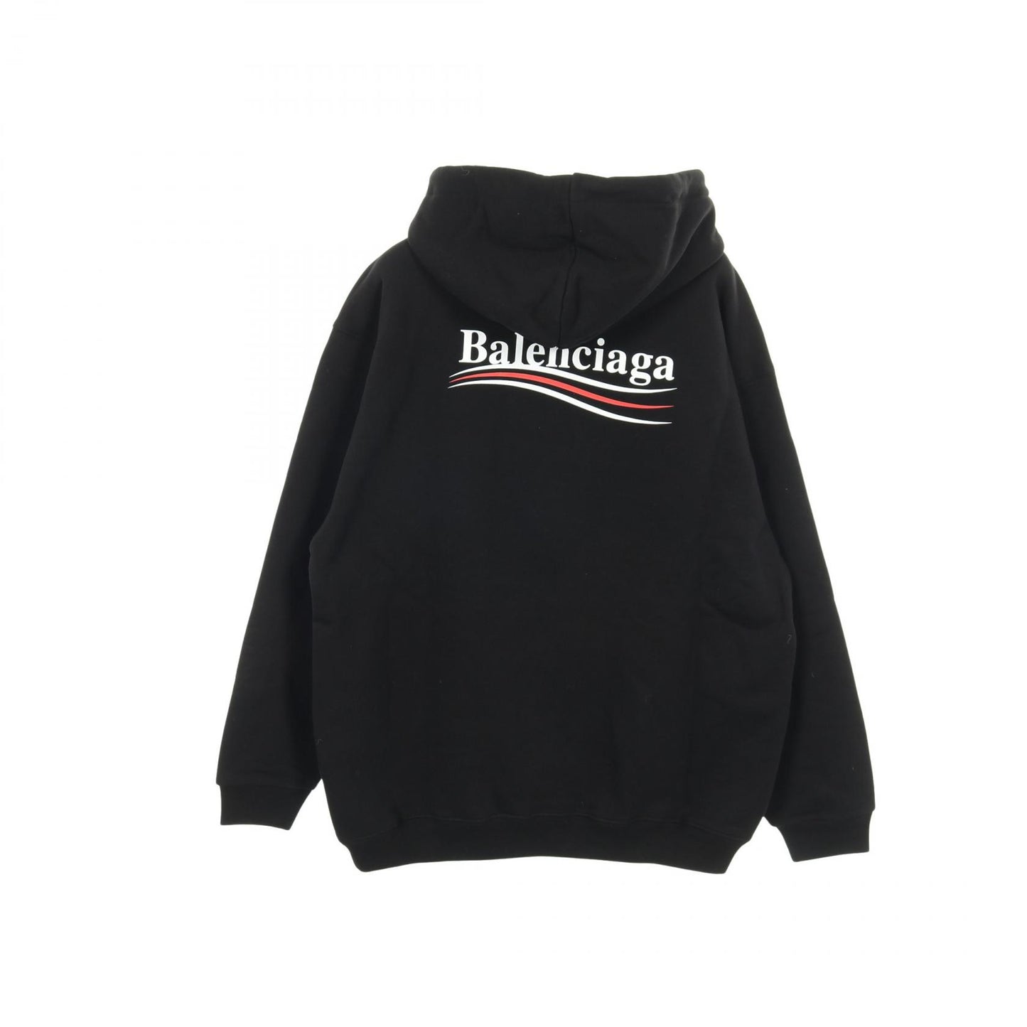 Political Campaign プルオーバーパーカー コットン ブラック バレンシアガ トップス BALENCIAGA