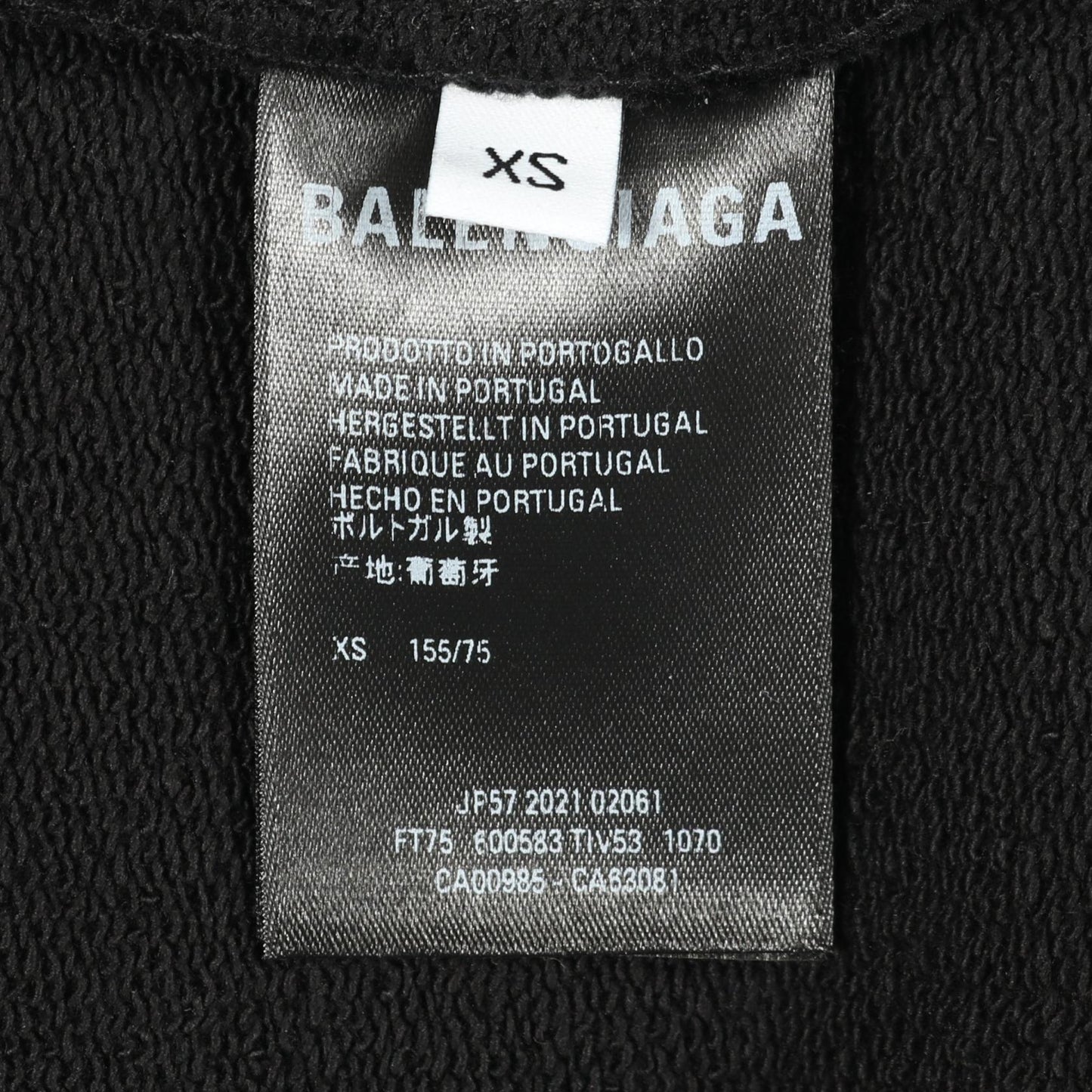 Political Campaign プルオーバーパーカー コットン ブラック バレンシアガ トップス BALENCIAGA