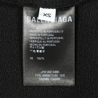 Political Campaign プルオーバーパーカー コットン ブラック バレンシアガ トップス BALENCIAGA