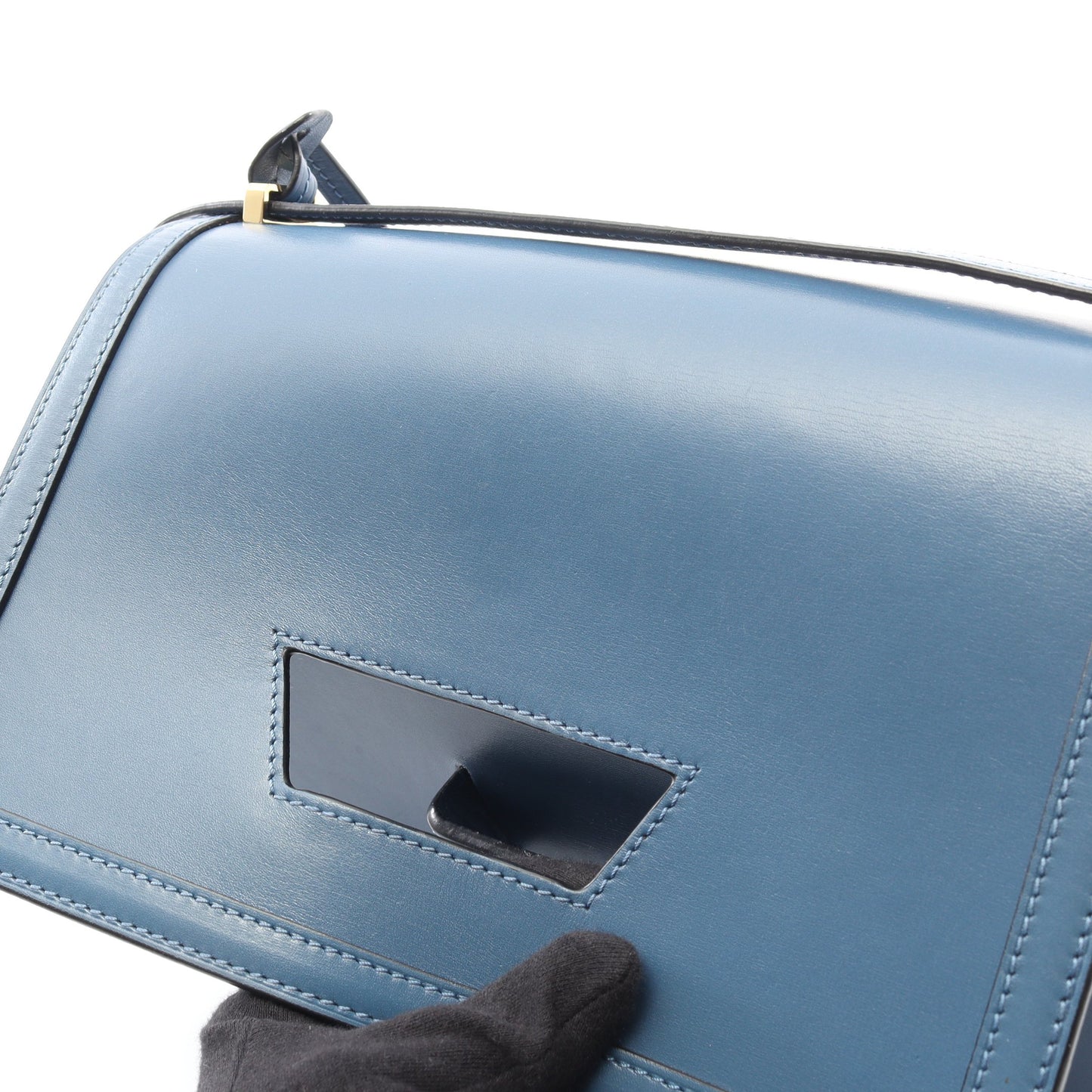 バルセロナ ショルダーバッグ レザー ブルー ロエベ バッグ LOEWE